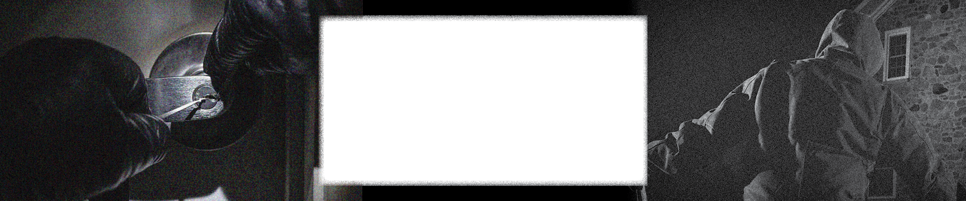 Burglar approaching a home without a security system and picking the door lock to break in